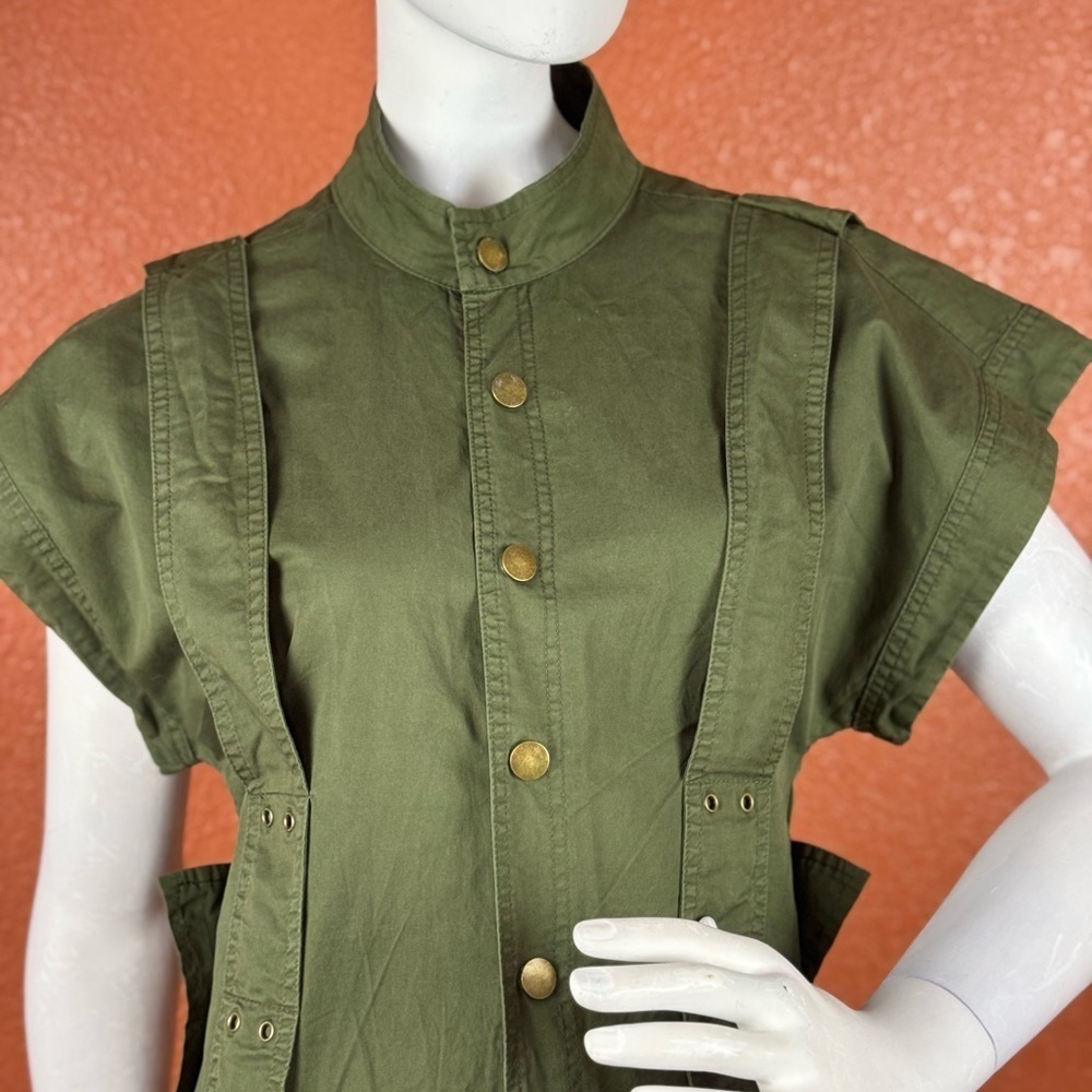 LAtiste Oversize Mint Green Utility Jumpsuit Button-Front Pockets S Small A3 - Picture 5 of 16